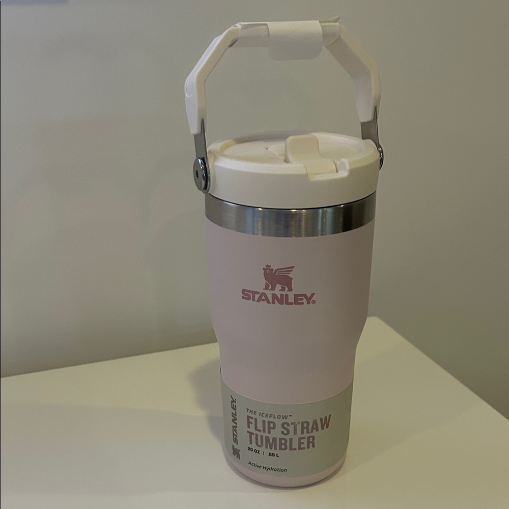Stanley Rose Quartz Pink Tumbler with Flip Straw